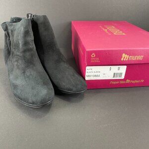 Munro | Women’s Shoes Alfie Black Suede Boots 9